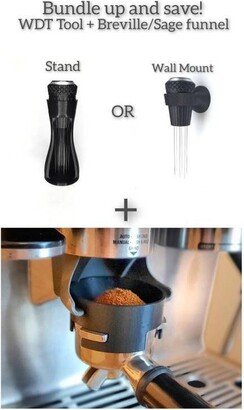 Wdt Tool + Breville/Sage Barista Express/Pro/Touch Dosing Funnel With A Grinder Trigger Button 54mm