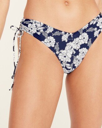 Hipster curved-waist cheeky bikini bottom in magnolia floral