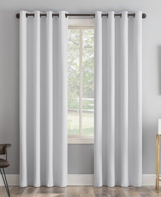 Tresello Tonal Texture Draft Shield Fleece Insulated 100% Blackout Grommet Curtain Panel, 50