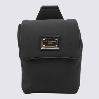 Black Nylon Logo Belt Bag