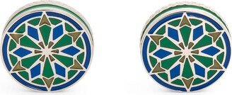 Palladium-Plated Lhasa Mandala Cufflinks