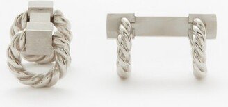 Rope Platinum-plated Cufflinks