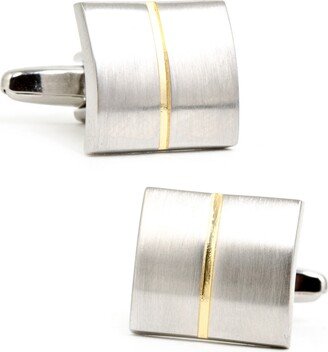 Divided Two Tone Square Cufflinks