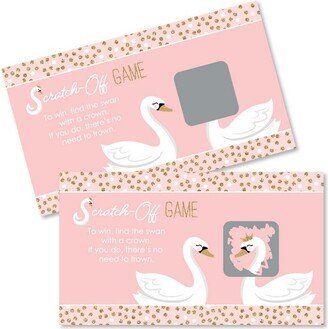 Big Dot of Happiness Swan Soiree - White Swan Baby Shower or Birthday Party Game Scratch Off Cards - 22 Count