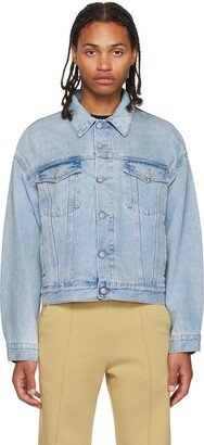 Blue Cropped Denim Jacket