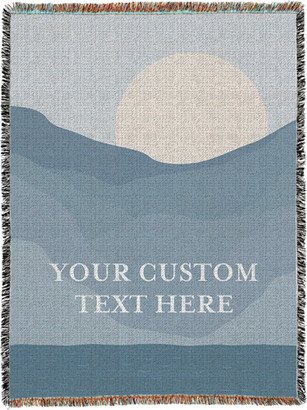 Woven Photo Blankets: Blue Moon Custom Text Woven Photo Blanket, 60X80, Multicolor