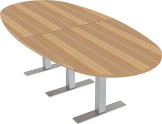 Skutchi Designs, Inc. 8 Person Oval Conference Table Metal T Bases Harmony Series w/Electric