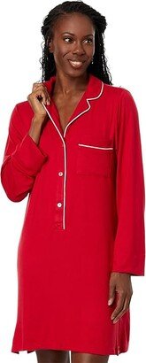 N by Natori Oasis Ultra-Soft Brushed Sleepshirt (Brocade Red) Women's Pajama