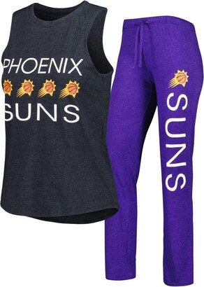 Women's Concepts Sport Purple, Black Phoenix Suns Team Tank Top and Pants Sleep Set - Purple, Black