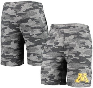 Men's Concepts Sport Charcoal, Gray Minnesota Golden Gophers Camo Backup Terry Jam Lounge Shorts - Charcoal, Gray