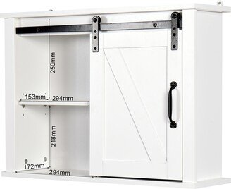 Bathroom Wall Cabinet with 2 Adjustable Shelves