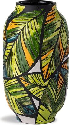 Tropical Embossed Ceramic Vase