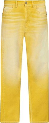 Yellow Cotton Jeans