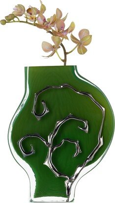 Silje Lindrup SSENSE Exclusive Green & Silver Shape 3 Vase