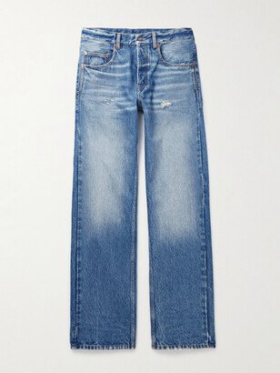 Straight-Leg Distressed Jeans-AS