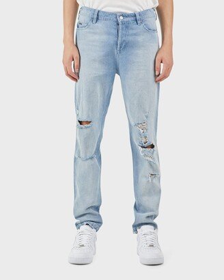 Men's Signature Distressed Denim Jeans - BCI Cotton