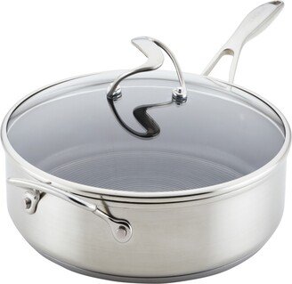 Stainless Steel 5 Quart Induction Saute Pan with Lid and Steelshield Hybrid Stainless and Non-stick Technology