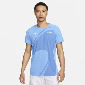 Rafa Men's Dri-FIT ADV Short-Sleeve Tennis Top in Blue