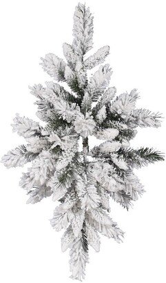 Snow Ridge Flocked 32-inch Swag with 60 Tips