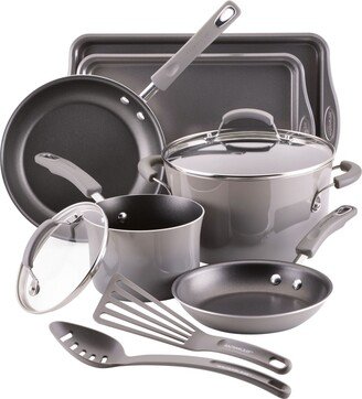 Classic Brights 10-Piece Porcelain Enamel Nonstick Cookware Set