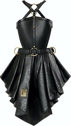 Eskandur Leather Designer Apron - Black