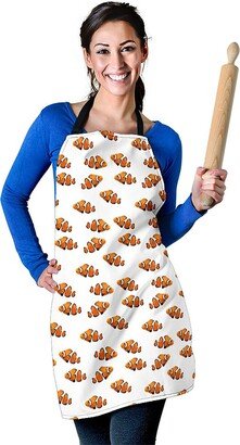 Clownfish Pattern Apron - Printed Fish Print Custom With Name/Monogram Gift For Lover