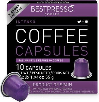 Bestpresso Coffee for Nespresso Original Machine 120 pods Certified Genuine Espresso Intenso Blend(High Intensity), Pods Compatible with Nespresso