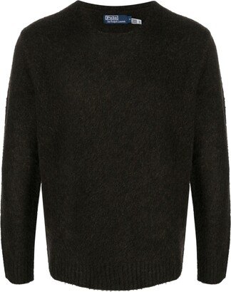 Crew-Neck Brushed-Effect Jumper