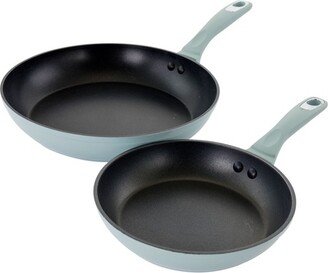 Lynhurst 2 Piece Aluminum Nonstick Frying Pan Set in Blue