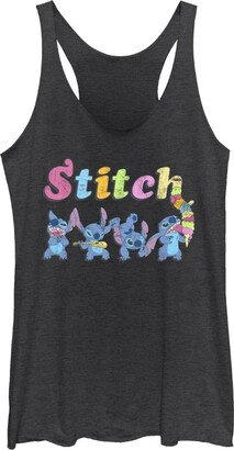 Lilo Colorful Stitches Women's Racerback Tank Top