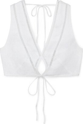 Adaline Linen Crop Top