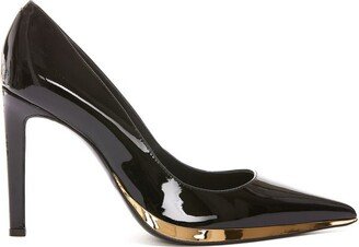 Metallic Effect Pointed Toe Pumps