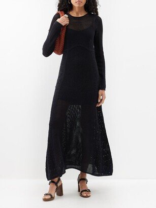 Clea Amberlie Crochet-knit Cotton Maxi Dress