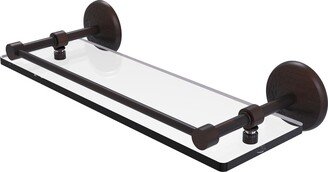 16 Inch Tempered Glass Shelf with Gallery Rail