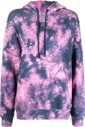 Arrows-motif tie-dye hoodie