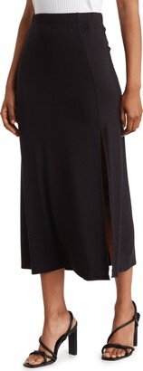 GO COUTURE Side Slit Maxi Skirt