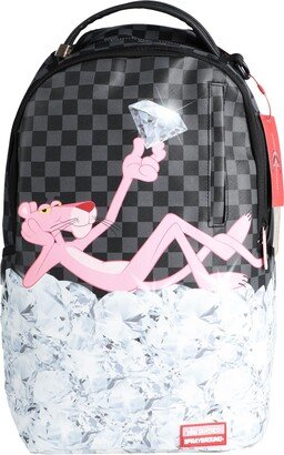 Pink Panther Stacked Diamonds Backpack Backpack Black