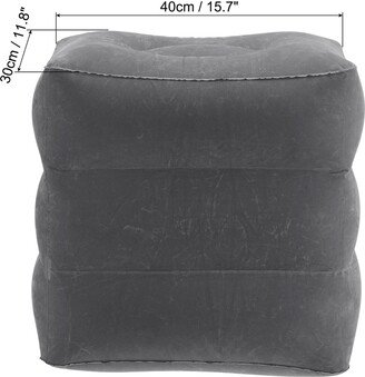 Unique Bargains Travel Foot Rest Pillow, Foot Rest Mat Adjustable 3 Layers Height, Dark Gray