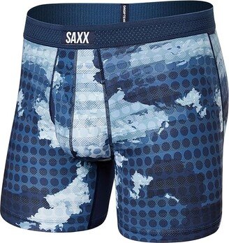 SAXX UNDERWEAR Hot Shot Boxer Brief Fly (Cloud Drop Camo/Navy) Men's Underwear