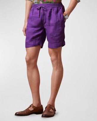 Men's Dorset Pleated Linen Shorts