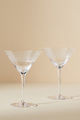 The Vintage List Crystal Martini Glasses, Set of 2