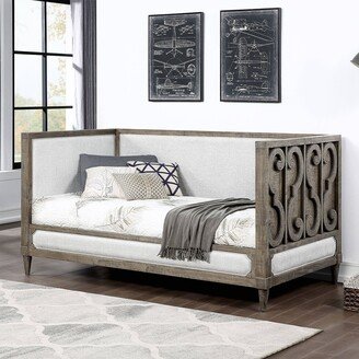 Artesia Twin Daybed in Tan Fabric & Salvaged Natural Finish