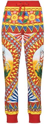 Caretto print jogging trousers