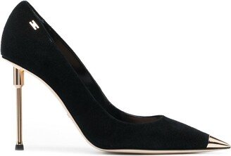 100mm Pointed-Toe Suede Pumps-AB