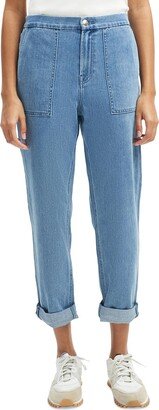 Plus Womens Relaxed Casual Cropped Pants