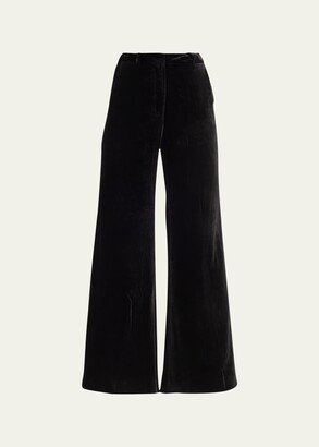 Pilar Velvet Wide-Leg Pants