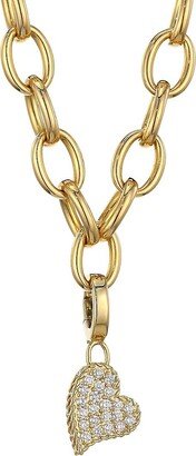 Princess Charms 18K Yellow Gold & Diamond Heart Charm