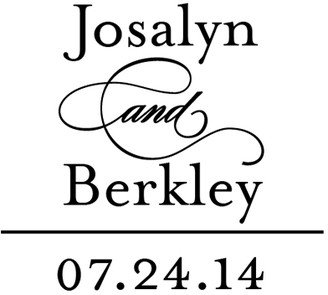 Custom Self-Inking Rubber Stamps: Newlywed Bliss Self-Inking Rubber Stamps, Black