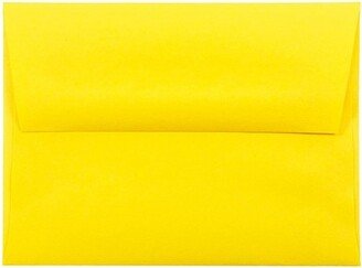 JAM Paper & Envelope JAM Paper A2 Colored Invitation Envelopes 4.375 x 5.75 Yellow Recycled Bulk 250/Box (15839H)