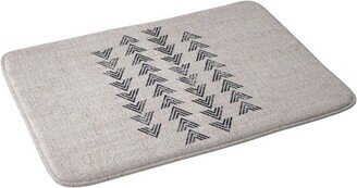 Holli Zollinger Tri Arrow Bath Rugs and Mats Gray 24 x 36